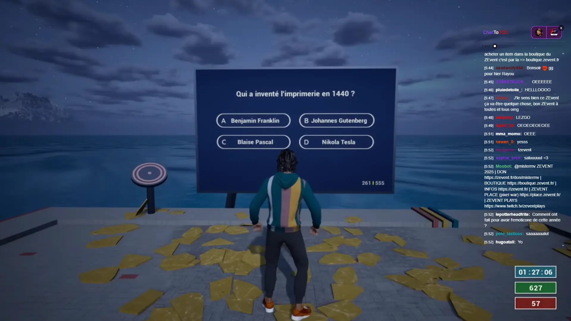 Capture : options et affichage du chat ChatToVOD